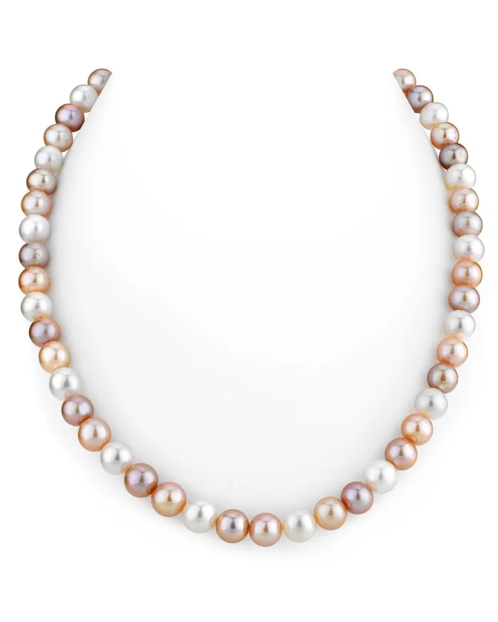 Necklaces 8085mm Freshwater Multicolor Pearl Necklace AAAA Quality SPT