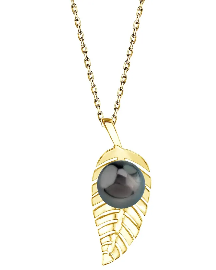 Necklaces Black Tahitian Pearl Bahia Pendant SPT