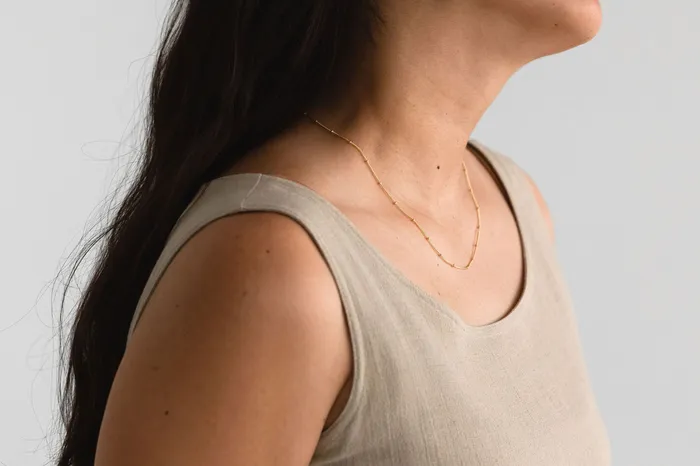 Necklaces Essential Capsule Textured Necklace Gold Fill Sheena Marshall Jewelry