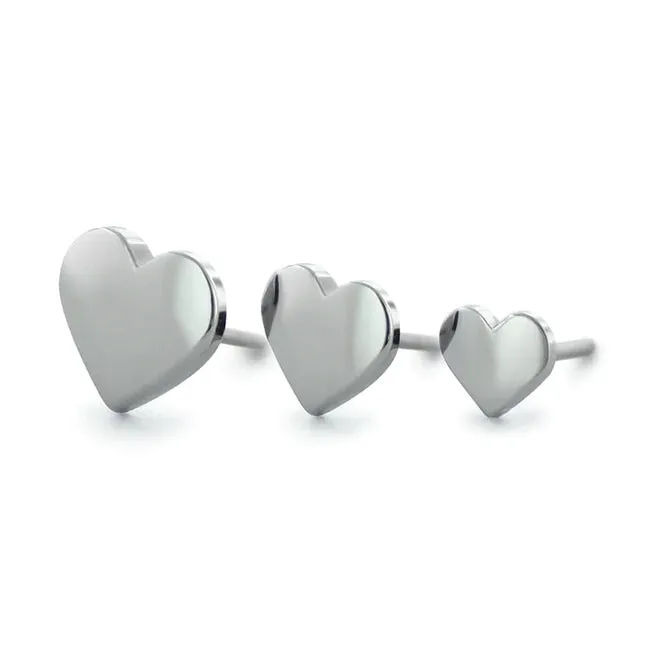 Necklaces NeoMetal Titanium Heart Threadless End by NeoMetal