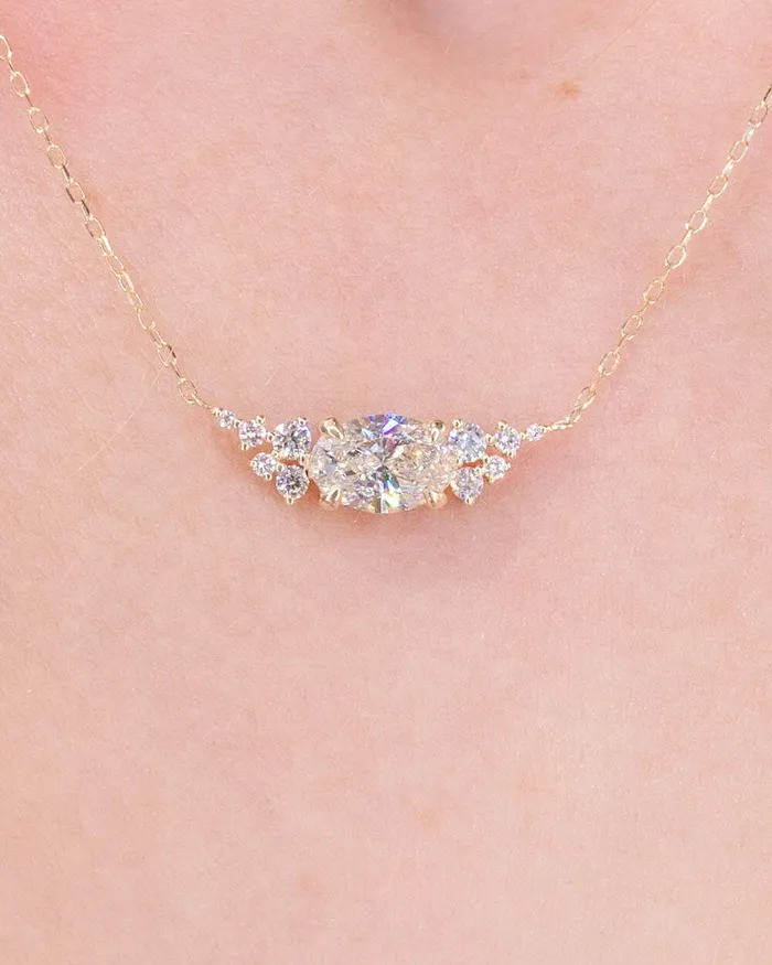 Necklaces Princess Bride Diamonds 105ct EVS1 Oval Lab Diamond Nova Necklace Necklaces Princess Bride Diamonds 105ct EVS1 Oval Lab Diamond Nova Necklace