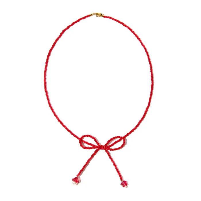 Necklaces shopsnackbreak Bowknot Necklace in Red Necklaces shopsnackbreak Bowknot Necklace in Red