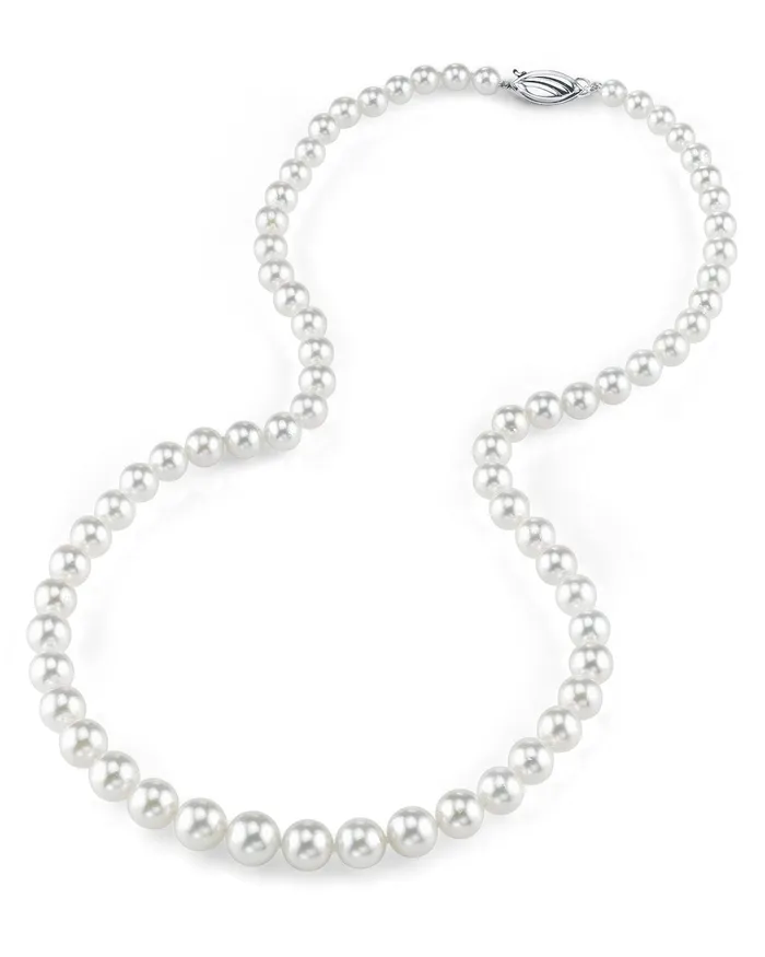 Necklaces SPT 5560mm Hanadama Akoya White Pearl Necklace