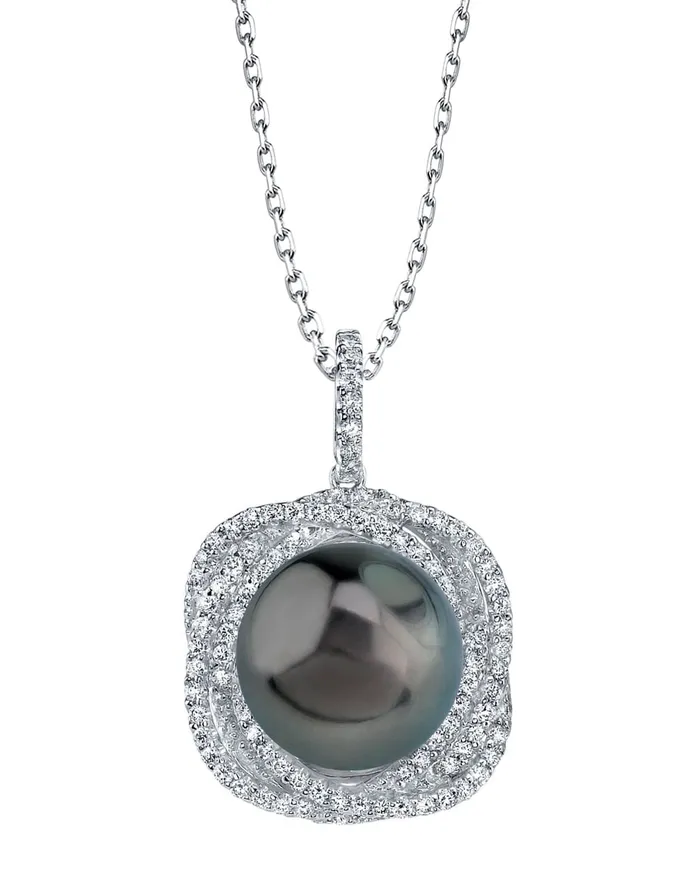 Necklaces SPT Tahitian South Sea Pearl Diamond Orion Pendant