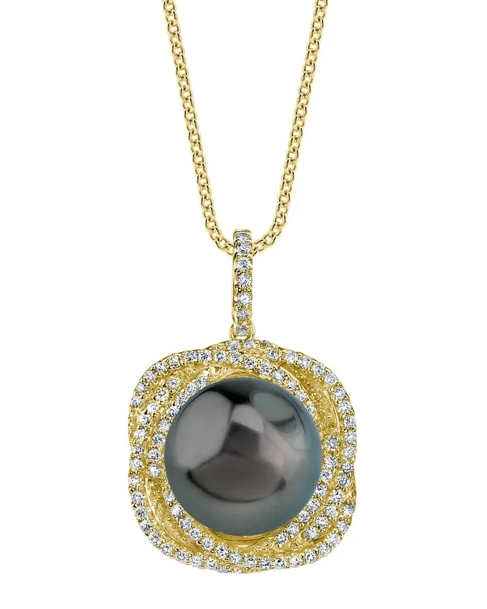 Necklaces SPT Tahitian South Sea Pearl Diamond Orion Pendant