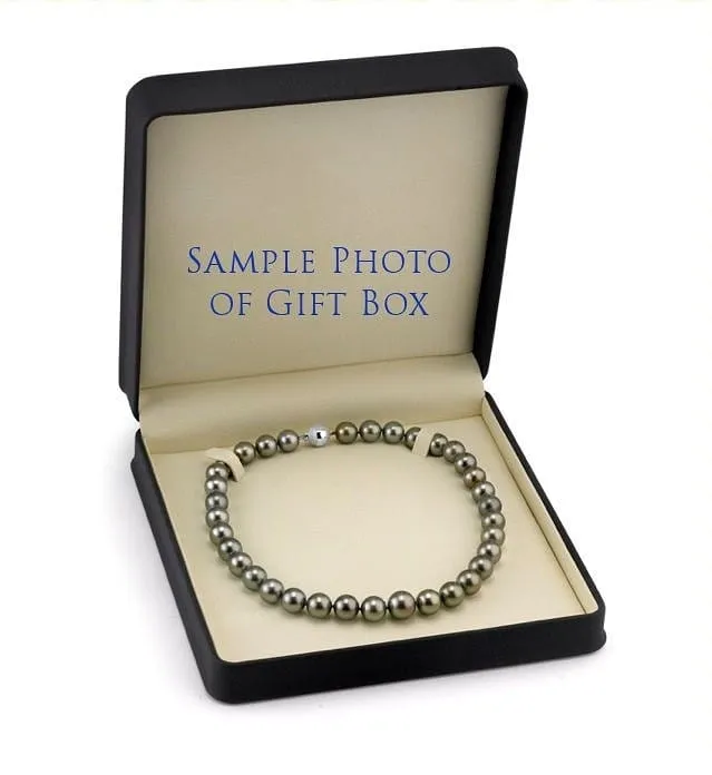 Necklaces SPT True Round Black Tahitian Pearl Necklace 100120mm AAA Quality