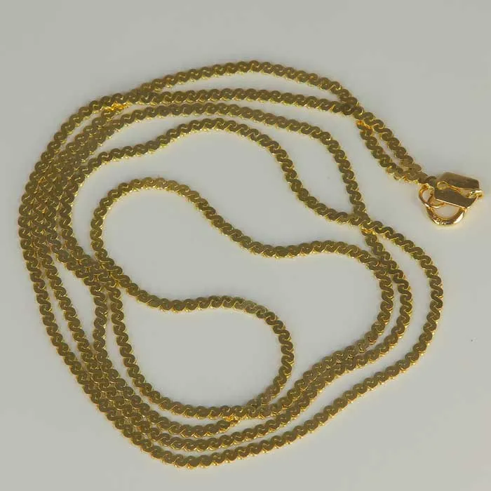 PreStyled Sets Moriartys Gem Art 14K Yellow Gold Serpentine Link Chain 23