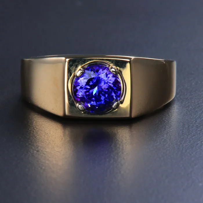 Rings 14k Yellow Gold Tanzanite Ring 175 Carats Moriartys Gem Art