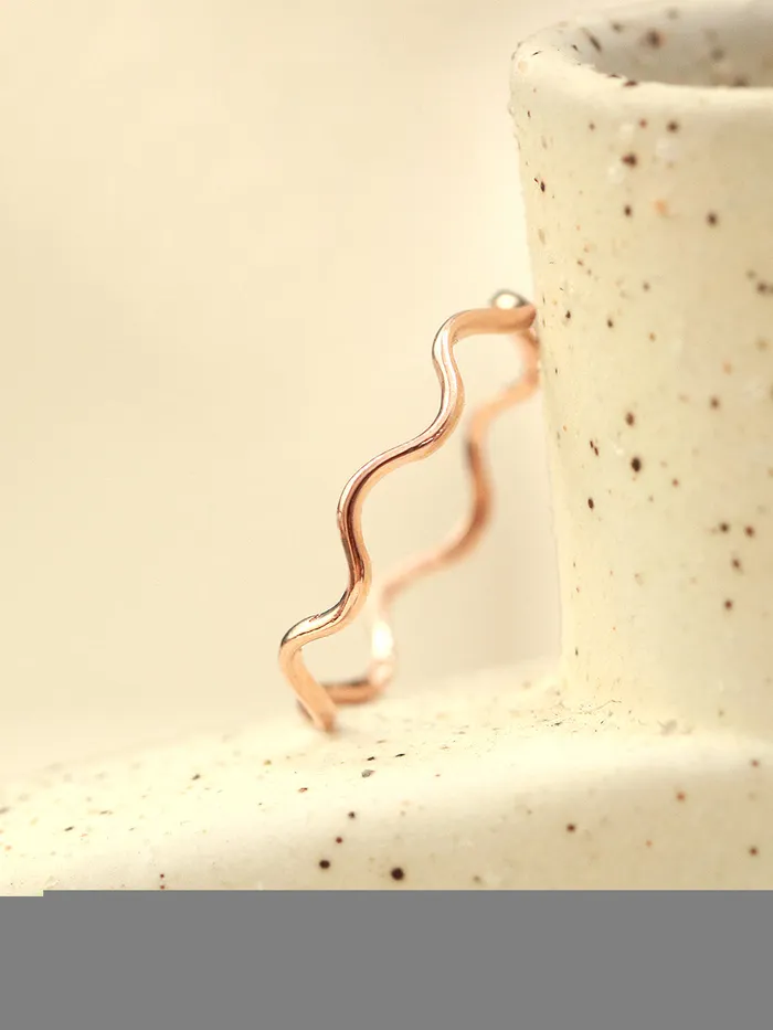 Rings MinimalBijoux 14K 18K Gold Wave Ring