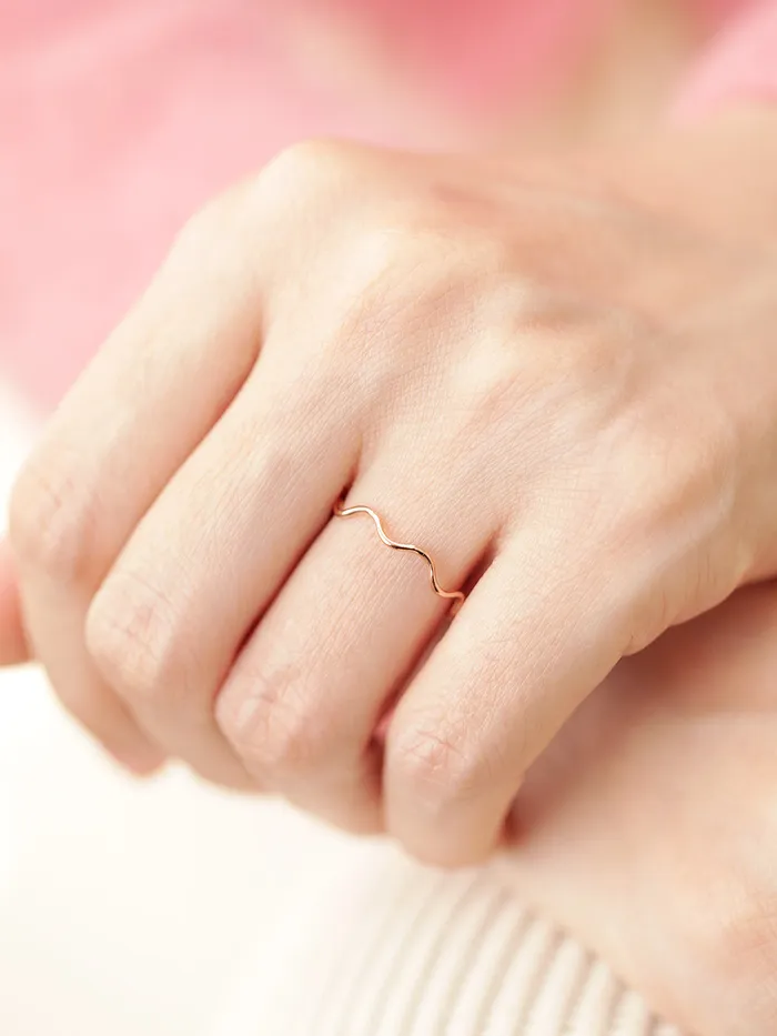Rings MinimalBijoux 14K 18K Gold Wave Ring
