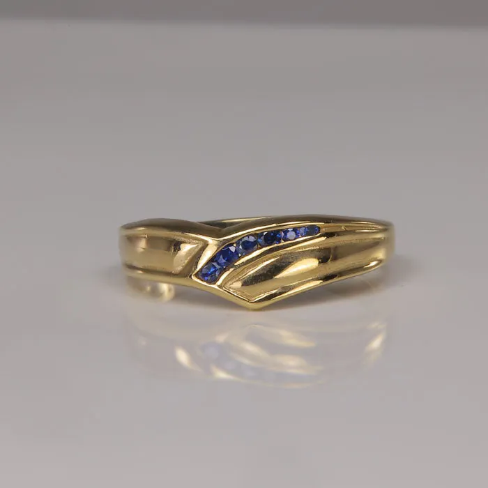 Rings Moriartys Gem Art 10K Yellow Gold Sapphire Ring