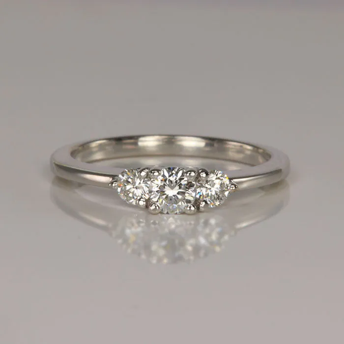 Rings Moriartys Gem Art 14K White Gold Diamond Ring 50 Carats