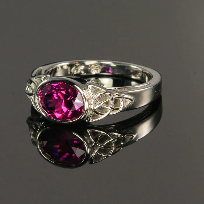 Rings Moriartys Gem Art 14K White Gold Grape Garnet Ring by Christopher Michael 239 Carats