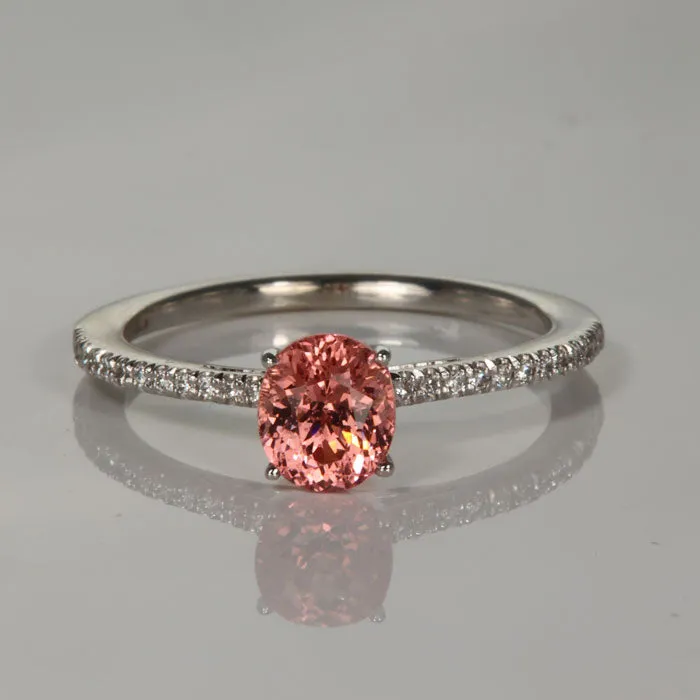 Rings Moriartys Gem Art 14K White Gold Malaia Garnet and Diamond Ring 131cts Rings Moriartys Gem Art 14K White Gold Malaia Garnet and Diamond Ring 131cts