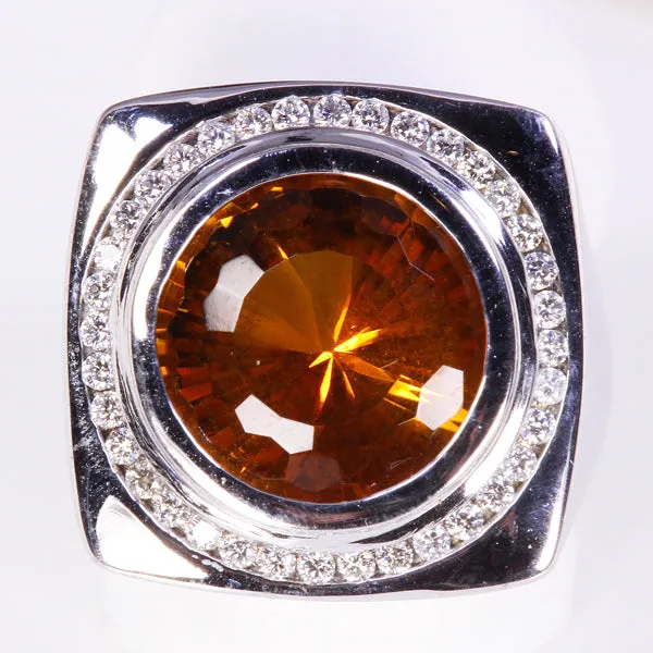 Rings Moriartys Gem Art Christopher Michael Designed Ring With Citrine and Diamond Rings Moriartys Gem Art Christopher Michael Designed Ring With Citrine and Diamond