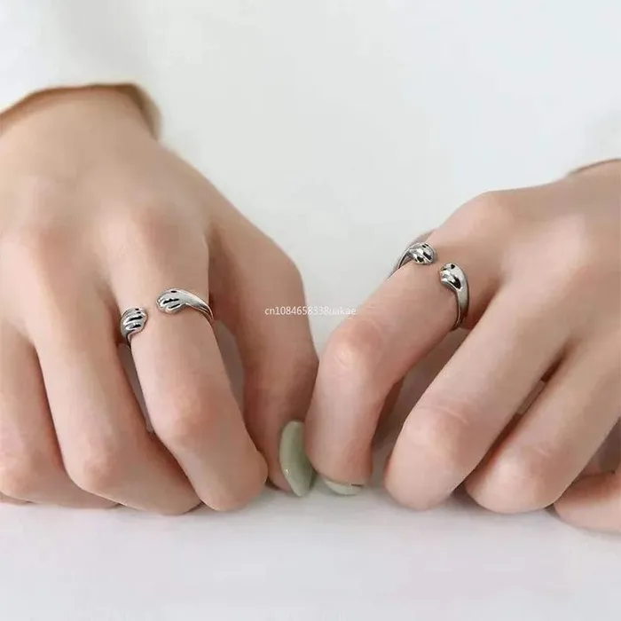 Rings Silver Cute Cat Paw Ring CatCurio Pet Store