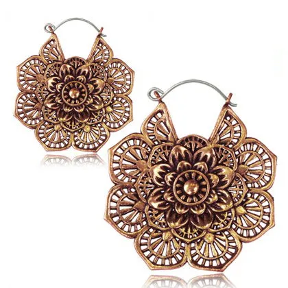 Rose Brass Floris Earrings Chaotic Trading Earrings