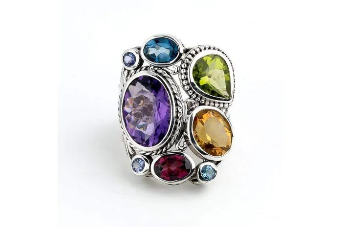 Samuel B Rings Madeira Ring Multi Gemstones