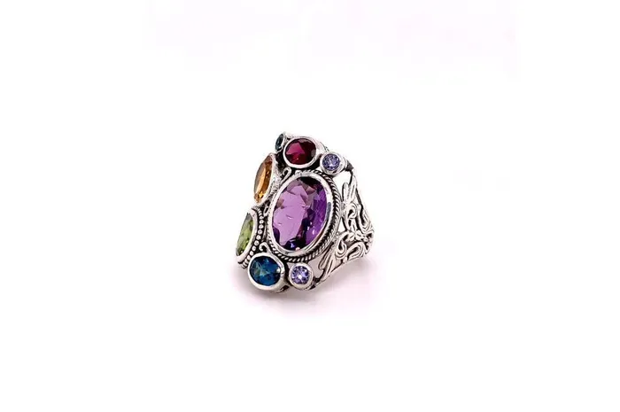 Samuel B Rings Madeira Ring Multi Gemstones