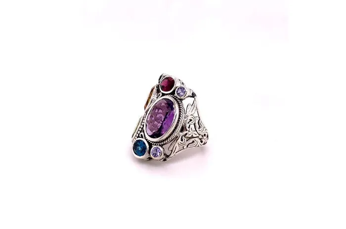 Samuel B Rings Madeira Ring Multi Gemstones
