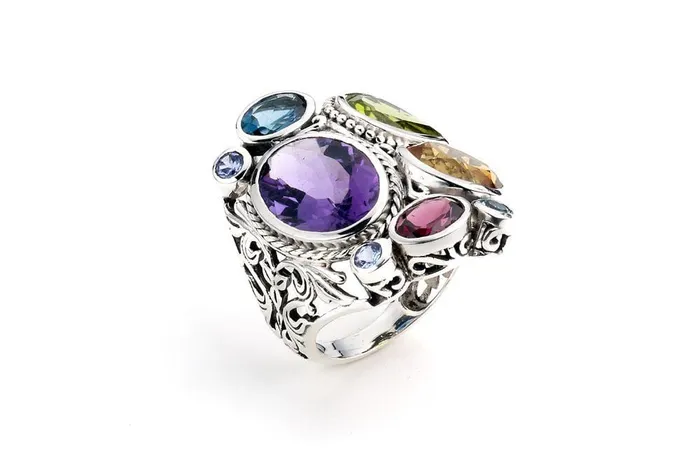 Samuel B Rings Madeira Ring Multi Gemstones