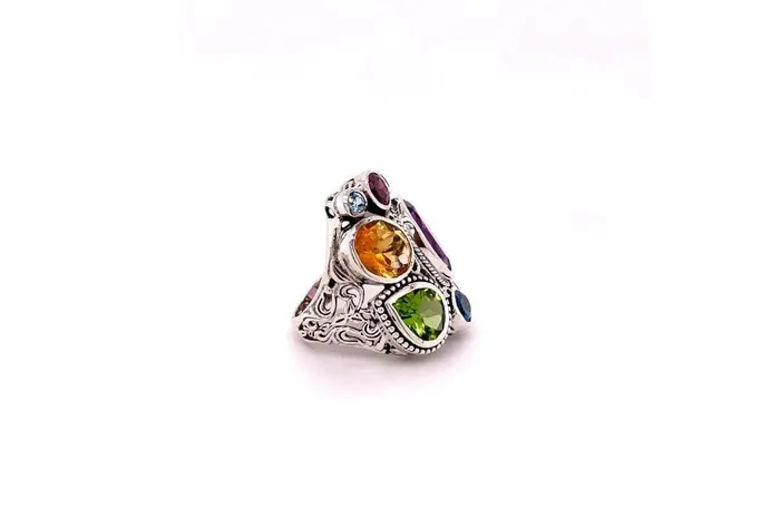 Samuel B Rings Madeira Ring Multi Gemstones