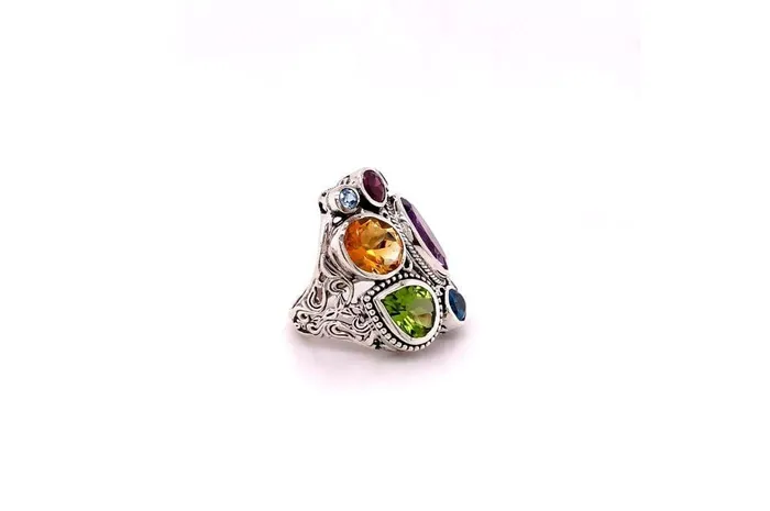 Samuel B Rings Madeira Ring Multi Gemstones