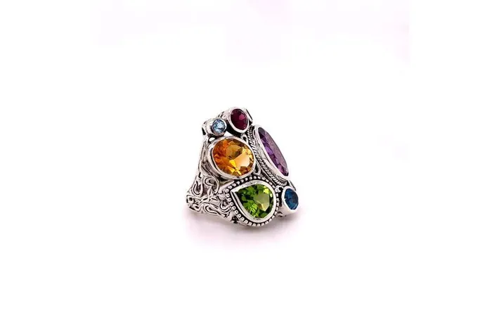 Samuel B Rings Madeira Ring Multi Gemstones
