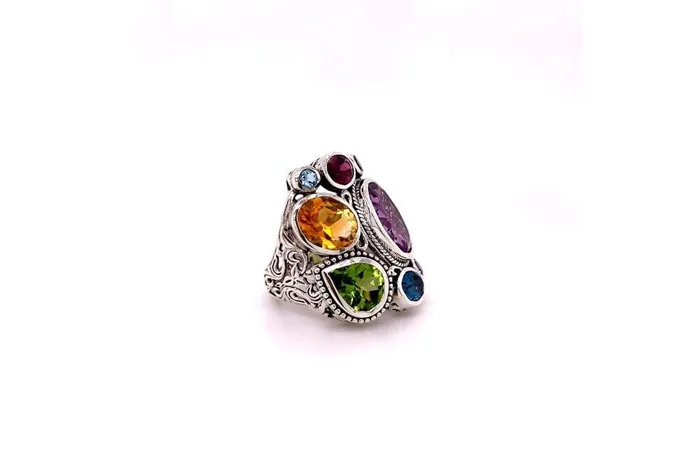 Samuel B Rings Madeira Ring Multi Gemstones