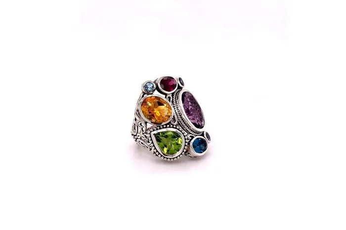 Samuel B Rings Madeira Ring Multi Gemstones