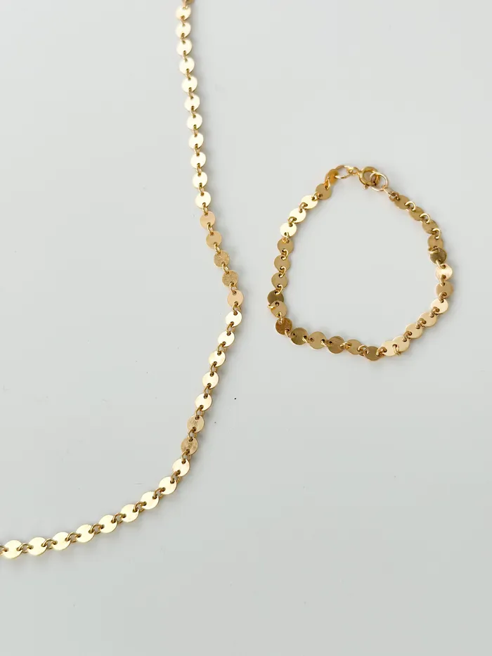 Sheena Marshall Jewelry Bracelets Confetti Disc Bracelet Gold Fill