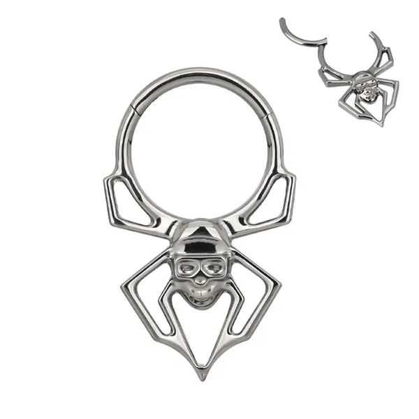 Spider Titanium Hinged Ring Tulsa Body Jewelry Rings
