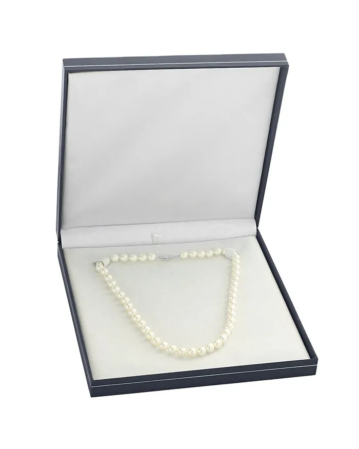 SPT Necklaces White Japanese Akoya Pearl Necklace 7075mm AA Quality