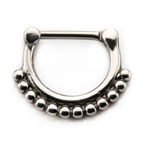 Tulsa Body Jewelry Bracelets Beaded Stainless Septum Clicker
