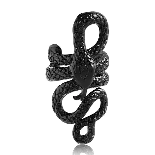 Tulsa Body Jewelry Earrings Black Snake Ear Cuff