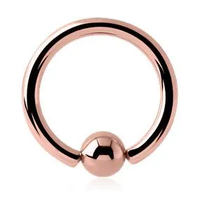Tulsa Body Jewelry Rings 16g Rose Gold Captive Bead Ring