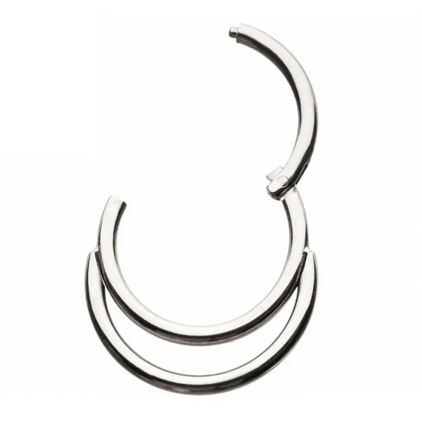 Tulsa Body Jewelry Rings Double Face Titanium Hinged Ring Tulsa Body Jewelry Rings Double Face Titanium Hinged Ring