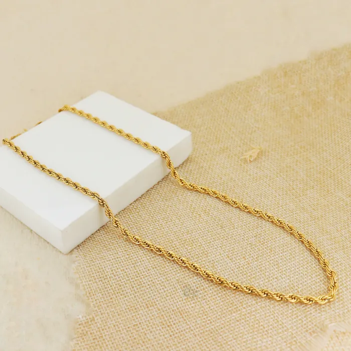 Upakarna Necklaces Golden Knot Men Necklace