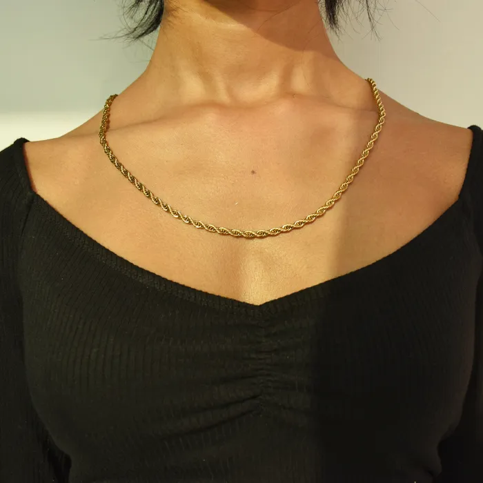 Upakarna Necklaces Golden Knot Men Necklace