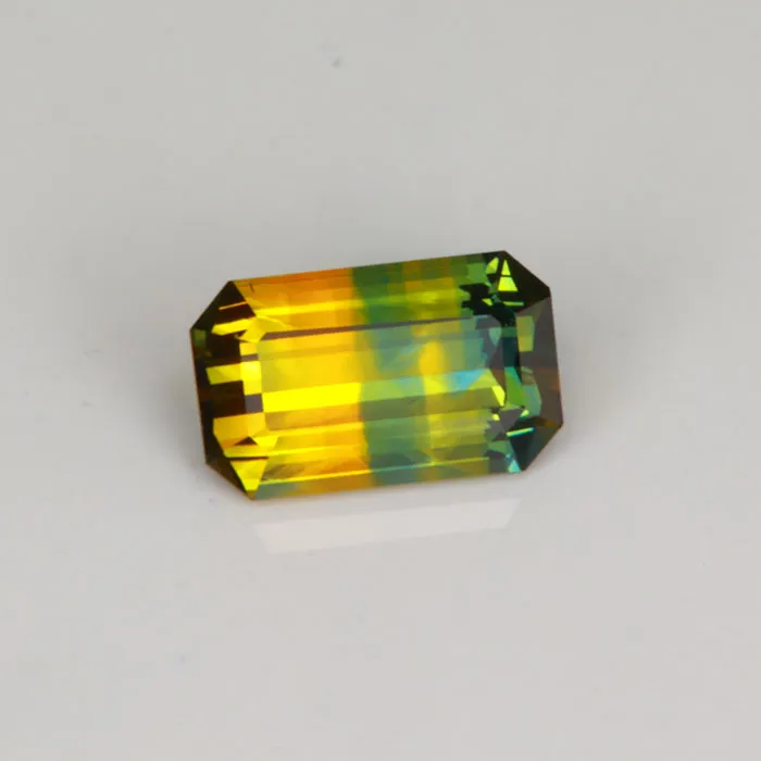 vendorunknown Earrings Emerald Cut BiColor Yellow Green Sapphire 131 Carats vendorunknown Earrings Emerald Cut BiColor Yellow Green Sapphire 131 Carats