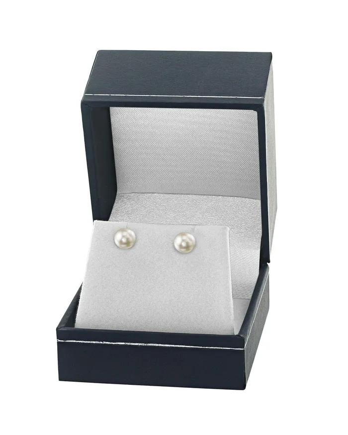 White Japanese Akoya Round Pearl Stud Earrings 7075mm SPT Earrings