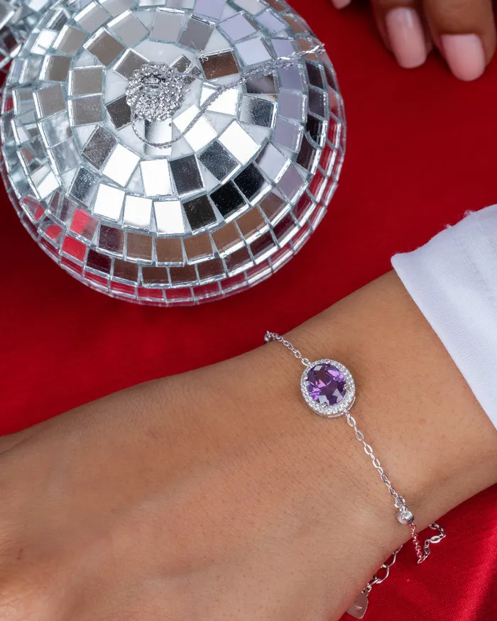 Zircon Purple 02 Bracelet KOAY Silver Store Bracelets