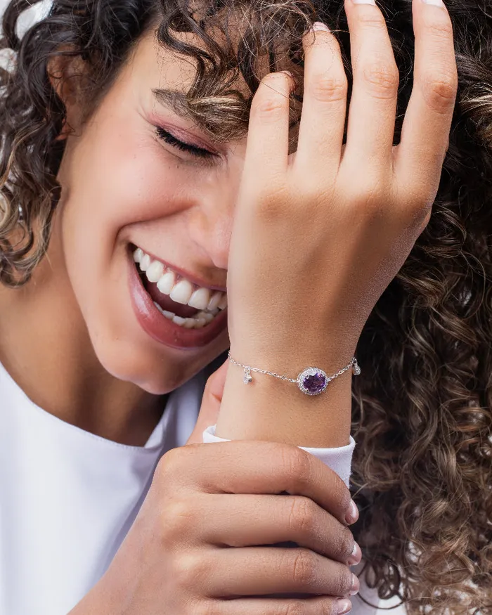 Zircon Purple 02 Bracelet KOAY Silver Store Bracelets